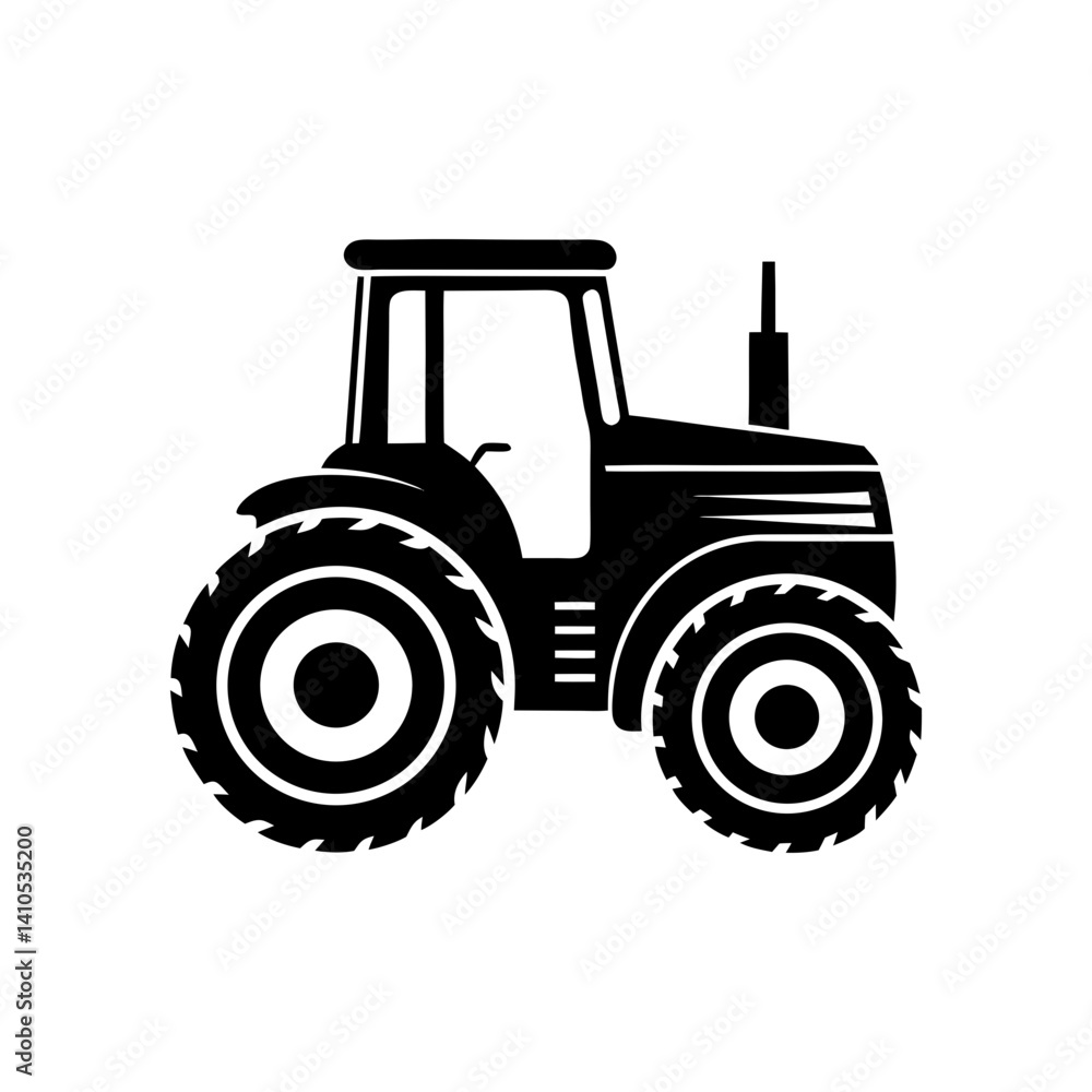 Obraz premium Tractor Silhouette vector illustration