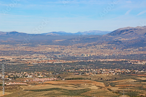 Granada from the hills above Padul, Spain