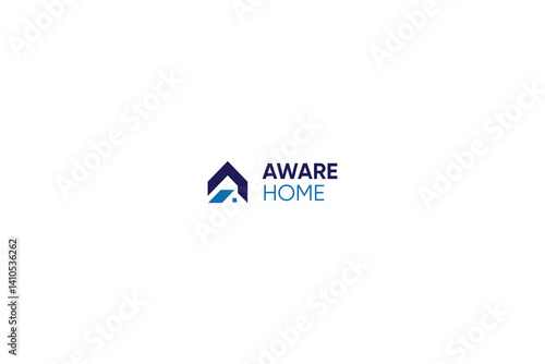 Letter A modern house logo