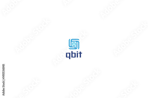 Letter q creative technological motion storm square logo