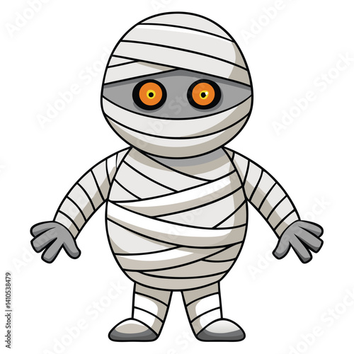 Halloween mummies isolated on white