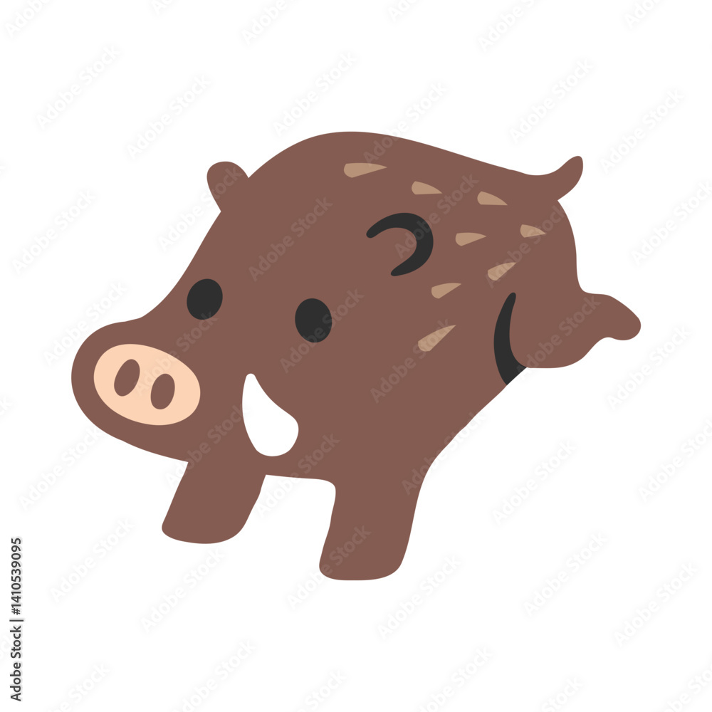 Fototapeta premium Boar, clipart, isolated on white background