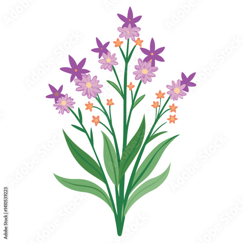  Vivid Meadow Blazing Star Bouquet Floral Artwork