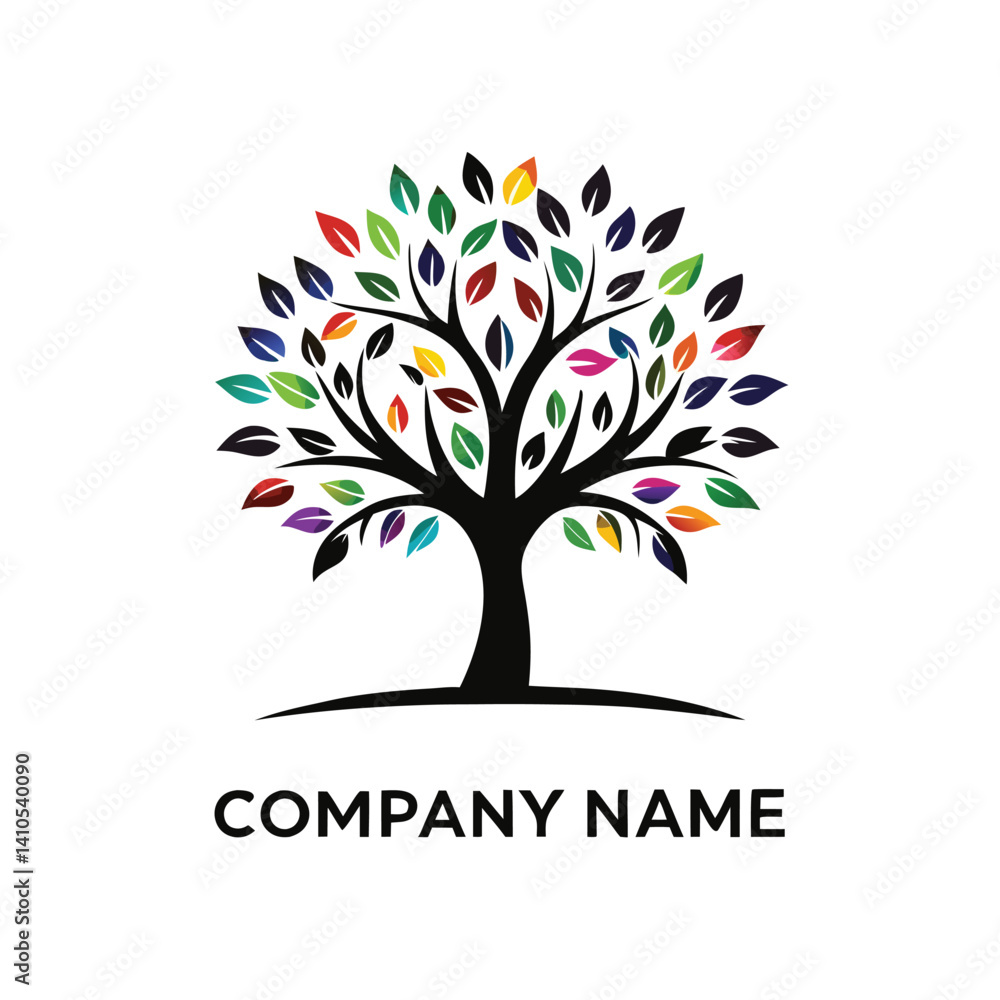 Obraz premium Colorful tree logo