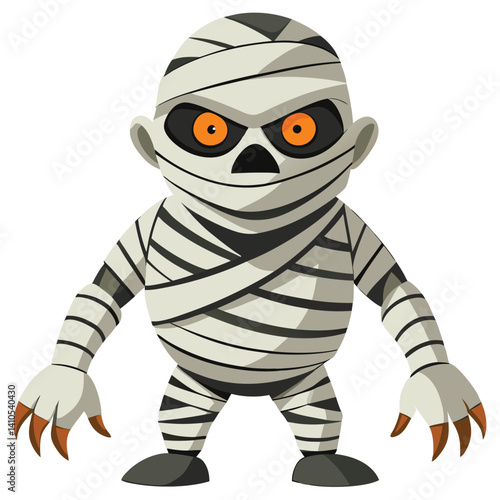 Halloween mummies isolated on white