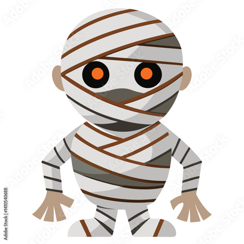 Halloween mummies isolated on white