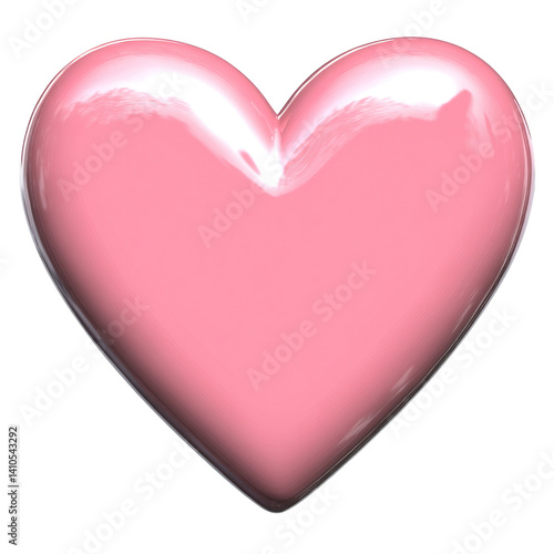 Wallpaper Mural Glossy Pink Heart with transparent background, love symbol, romantic. Torontodigital.ca