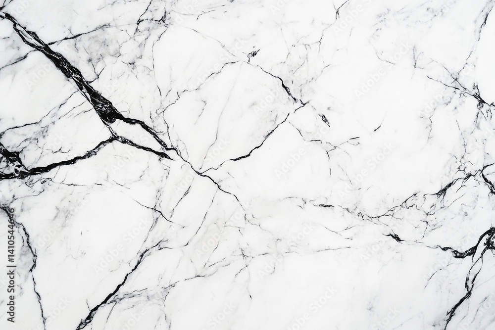 Elegant black veins tracing a pristine white marble surface, a timeless testament to nature's artistry. Elegant black veins tracing a pristine white marble surface, a timeless testament to nature's artistry.