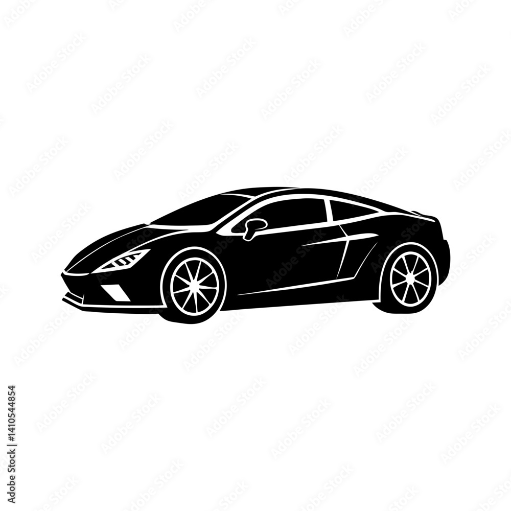 Fototapeta premium Sports Car Silhouette vector illustration