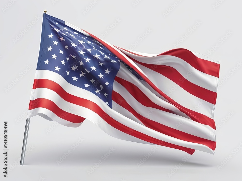 Obraz premium 4th July independence day and USA national flag