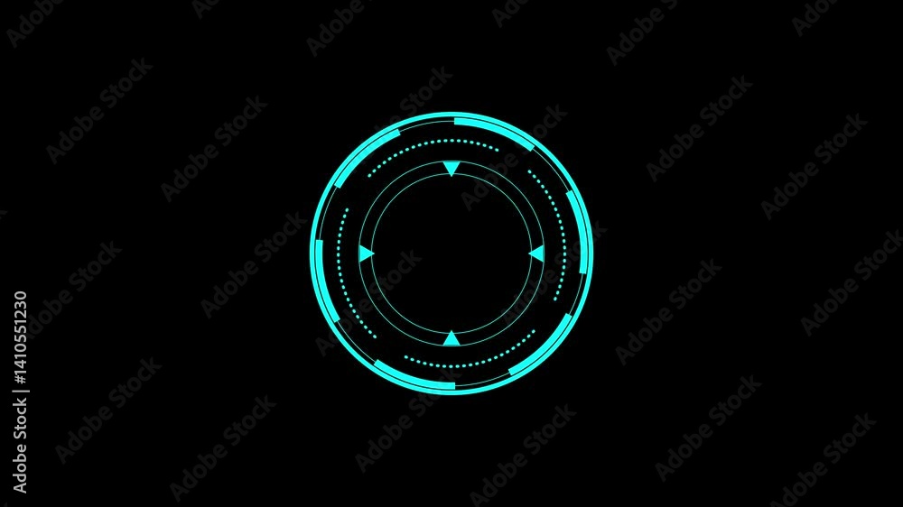 Sci-Fi Futuristic HUD circle interfaces digital display Screen, Hi-tech Hologram button, Loading, target, High Tech Concept. PNG Alpha.Abstract Circle and line HUD technological futuristic elements.