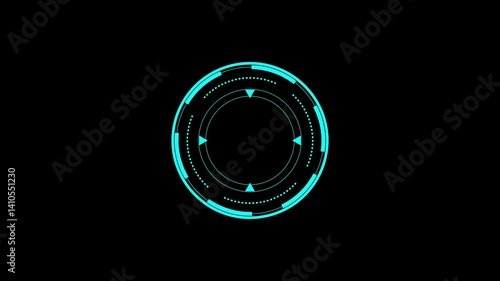 Sci-Fi Futuristic HUD circle interfaces digital display Screen, Hi-tech Hologram button, Loading, target, High Tech Concept. PNG Alpha.Abstract Circle and line HUD technological futuristic elements.