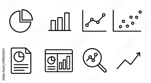 outline vector icons of heart in technology: AI love icon, robot with heart, heart in cloud, server with heart, smart heart, tech interface, data love, analytics heart. set of line style icons in a