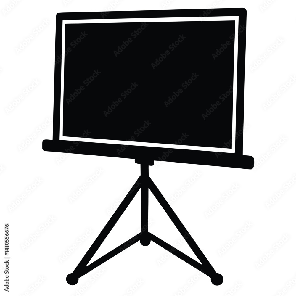 Smartboard Icon in Silhouette Style Smartboard Icon in Silhouette Style