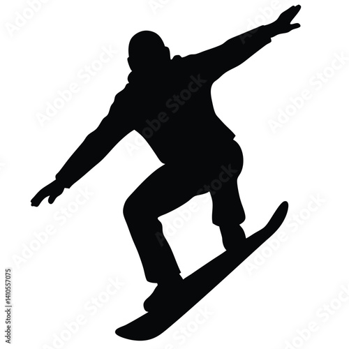 Winter Sports Jumping Snowboarder Icon