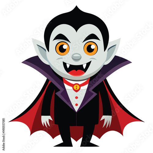 Halloween vampires isolated on white