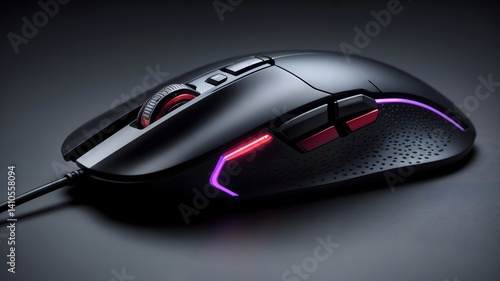 computer mouse on black