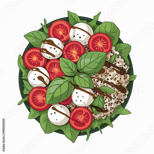 Caprese Quinoa Bowl with Tomatoes and Mozzarella