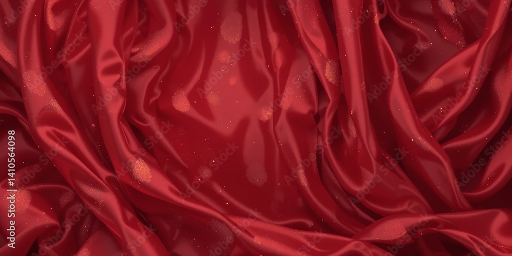 Obraz premium Crimson Silk Drape