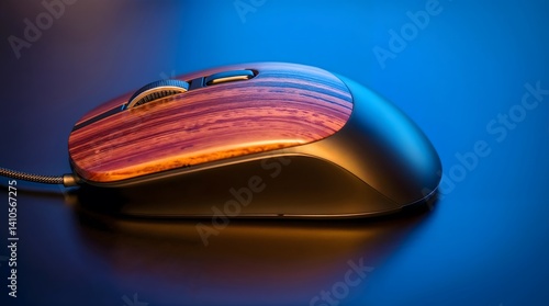 computer mouse on a blue background