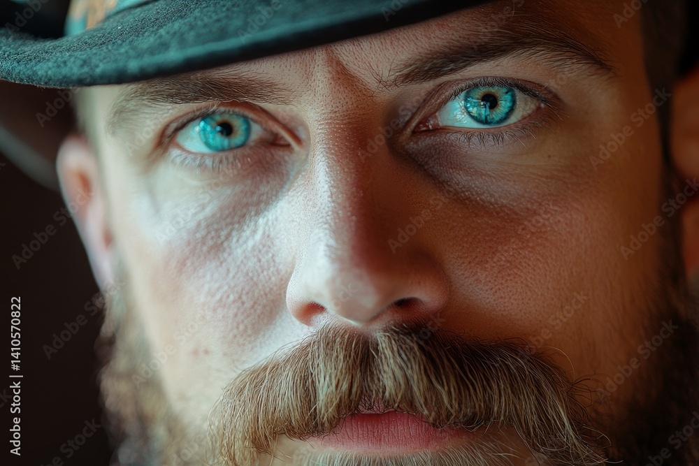 close-up portrait of stylish neat beard