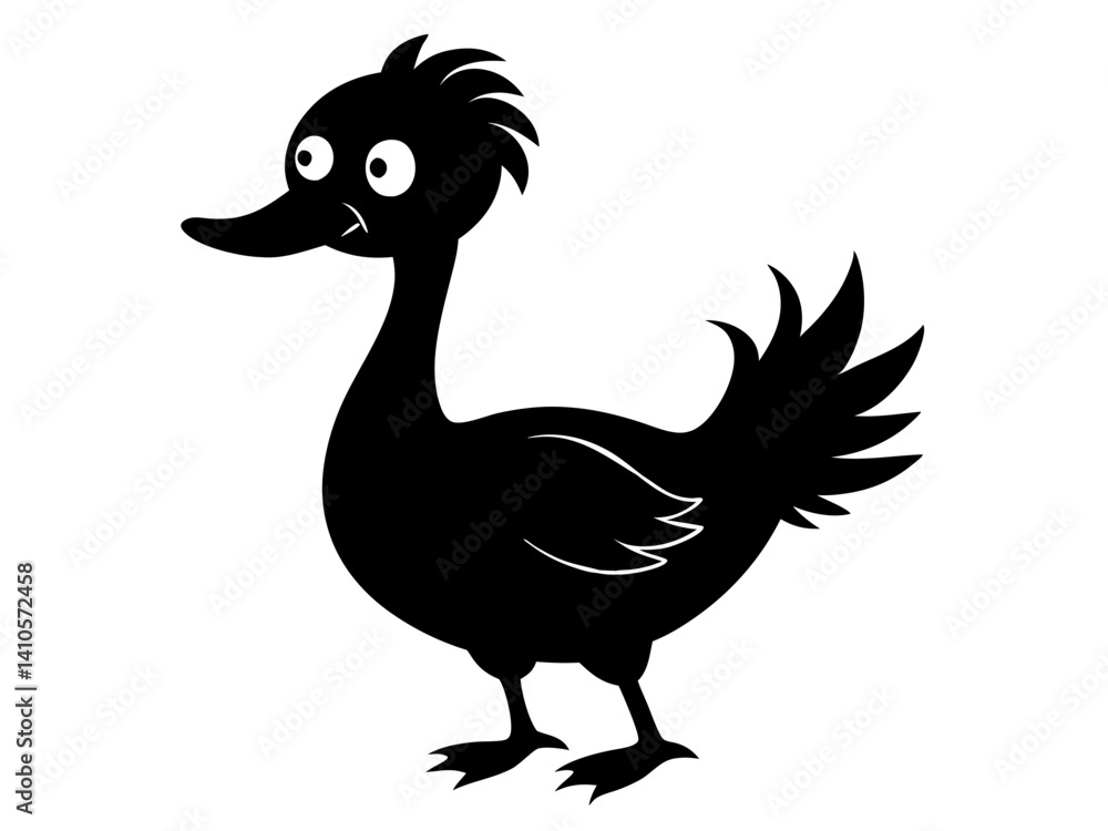 Fototapeta premium Silly Goose Silhouette Vector & SVG