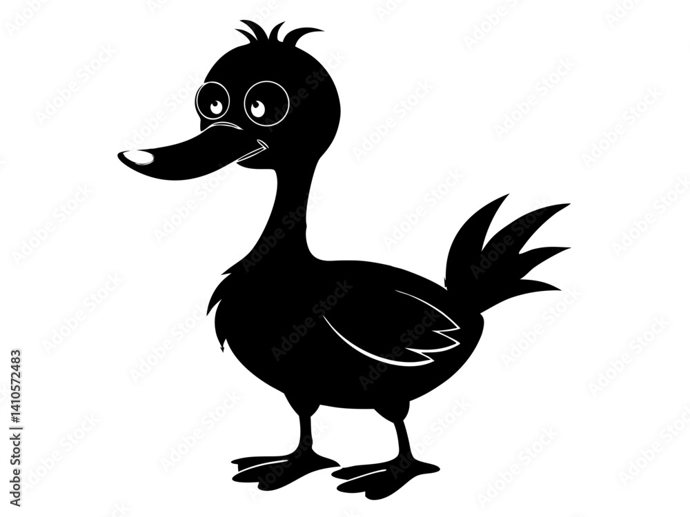 Fototapeta premium Silly Goose Silhouette Vector & SVG 
