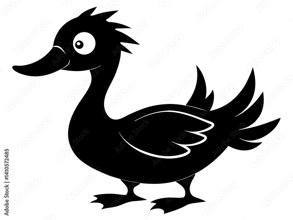 Fototapeta premium Silly Goose Silhouette Vector & SVG 