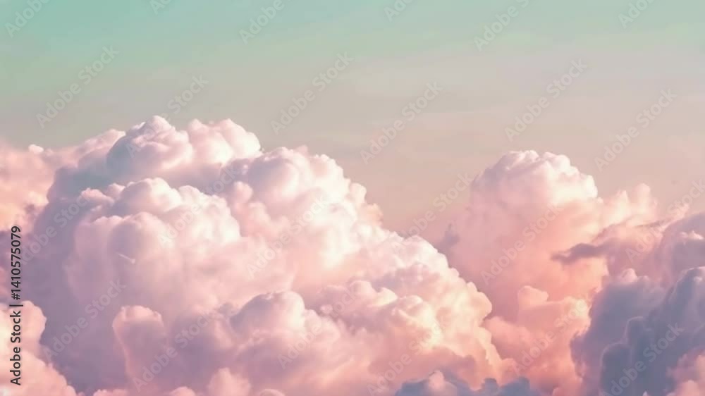 A beautiful pink sky with fluffy clouds. The sky is a mix of blue and pink, creating a serene and calming atmosphere. The clouds are scattered throughout the sky, with some larger A beautiful pink sky with fluffy clouds. The sky is a mix of blue and pink, creating a serene and calming atmosphere. The clouds are scattered throughout the sky, with some larger