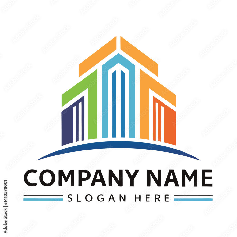 Fototapeta premium Colorful Building Logo