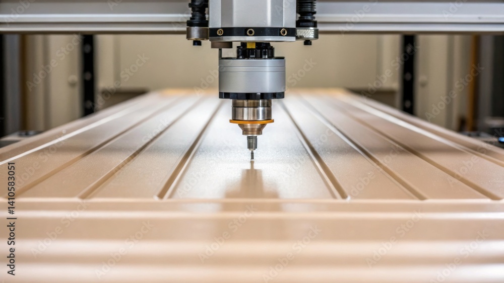 A closeup of wall panel edges being smoothed by a robotic sander emphasizing precision in finishing touches for a polished final presentation. A closeup of wall panel edges being smoothed by a robotic sander emphasizing precision in finishing touches for a polished final presentation.