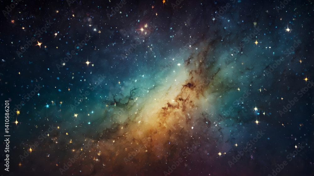 Naklejka premium space background with stars