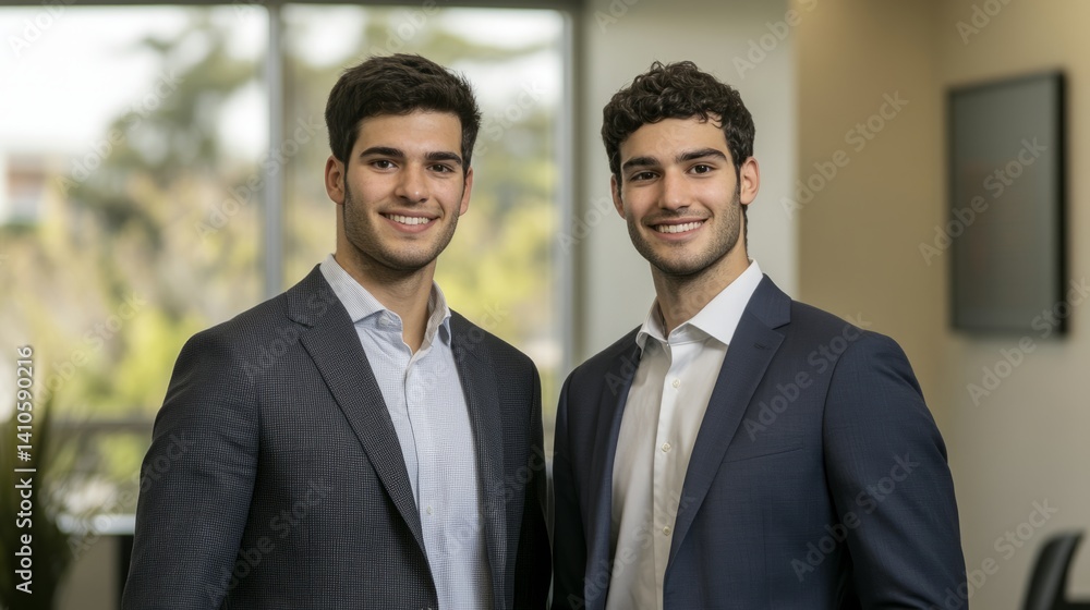Two confident business professionals in formal attire -- professionalism and success in the modern workplace
Two confident business professionals in formal attire -- professionalism and success in the modern workplace