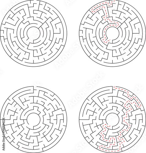 Circular Maze Puzzle Solutions Steps to Solve the Labyrinth