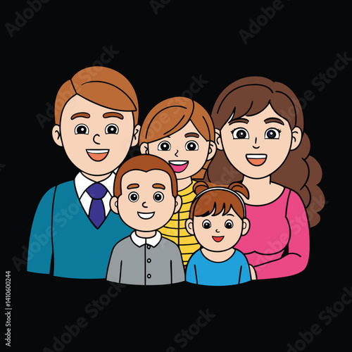 happy family with children