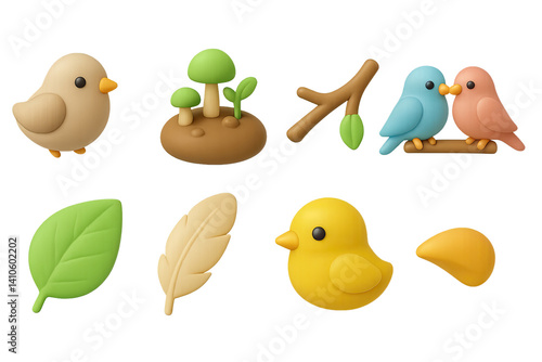 Obraz na płótnie 3D icon set of picnic in nature: book, blanket, radio, juice bottle, fruit bowl, paper plates, picnic basket, thermos. 3d icon. icons set of 3d style in a modern design. Isolated w salonie