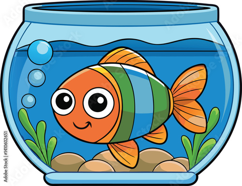 goldfish in a glass