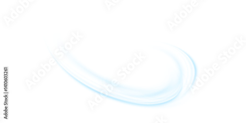 Air flow Isolated PNG and vector isolated. Effect of winter air and wind stream waves effect in blue color.