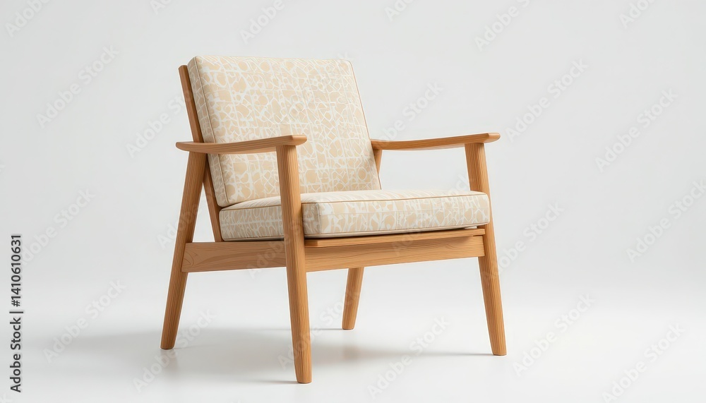 Obraz premium Elegant Modern Chair With Soft Upholstery Showcased in a Minimalist Setting for Stylish Interior Decor