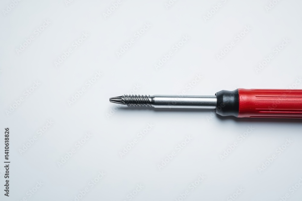 Fototapeta premium A screwdriver on plain surface isolated on white background