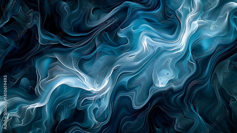Fototapeta premium Colorful Abstract Waves: Fluid Gradient Patterns in Blue, Purple, and Orange Hues