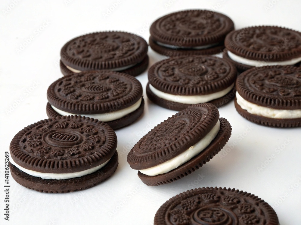 chocolate cookies isolated on white chocolate cookies isolated on white