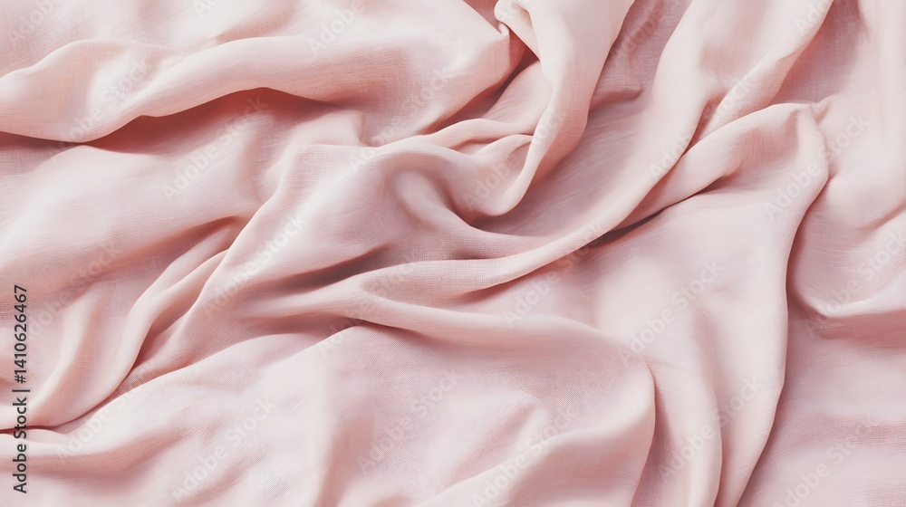 Obraz premium Soft Pink Fabric Drape Texture Background