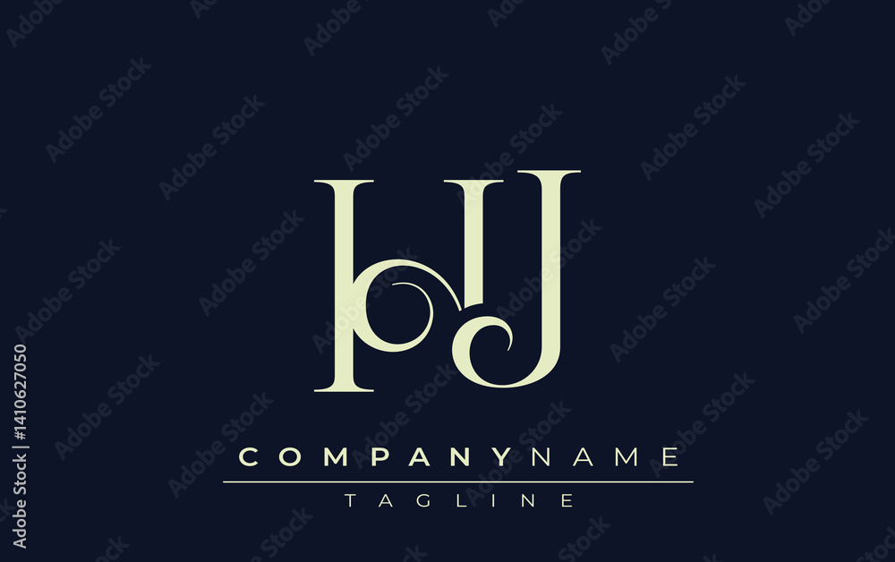 HJ abstract Logo. Elegantly Designed Minimalist Monogram Logo with Stylish Lettering. Sophisticated and sleek minimalist monogram showcasing unique lettering design. HJ abstract Logo. Elegantly Designed Minimalist Monogram Logo with Stylish Lettering. Sophisticated and sleek minimalist monogram showcasing unique lettering design.