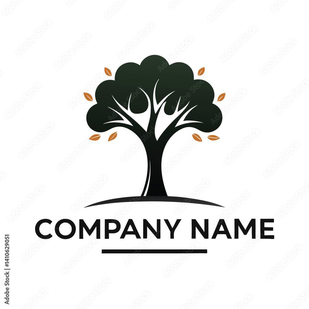 Obraz premium Simple, elegant tree logo