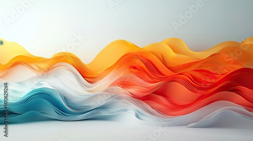 Creative Indian Republic Day wavy flag background