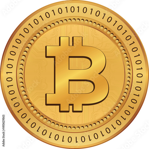 bitcoin-btc cryptocurrency illustrations on abstract background. 3d illustrations.