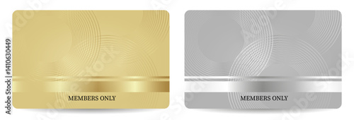 Set of two vip cards with abstract spiral circles