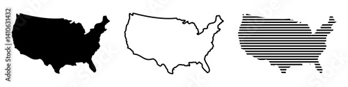 United States USA map set