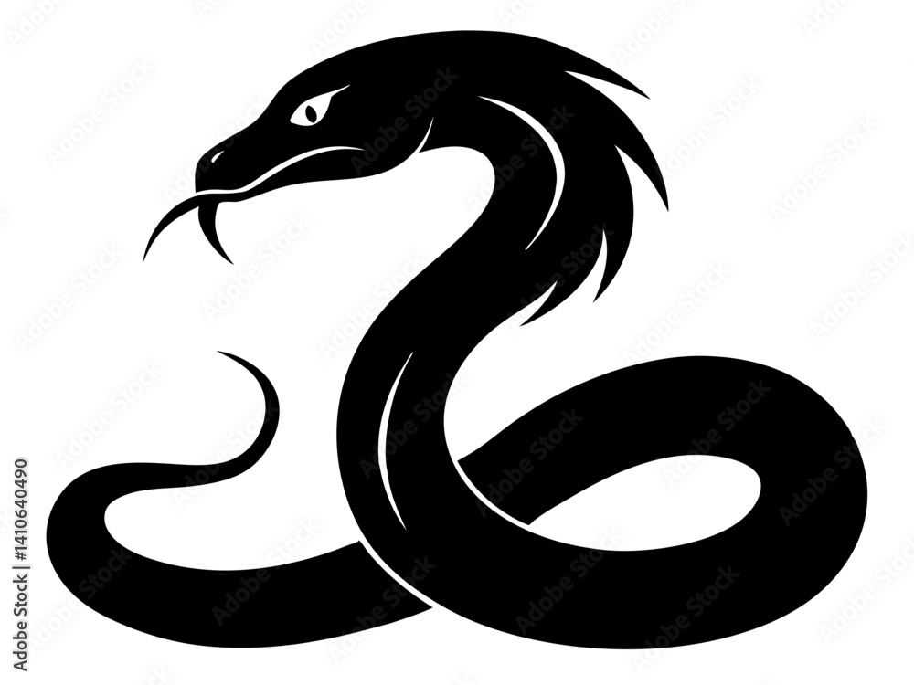 Fototapeta premium Snake Silhouette Vector Design, Snake SVG